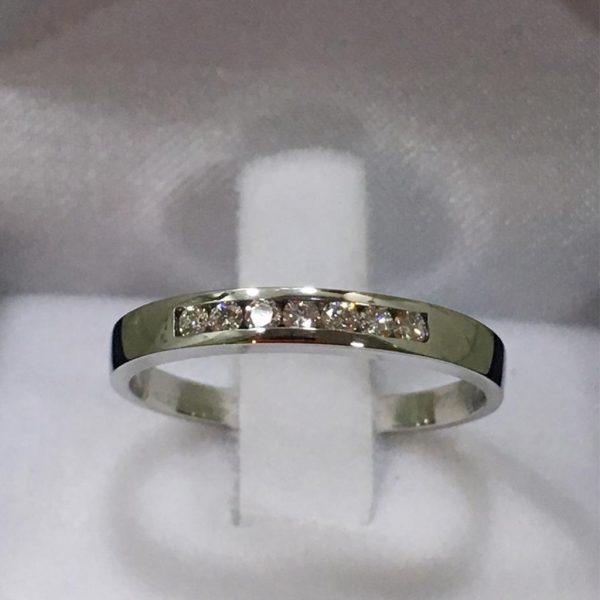 Anillo Oro Blanco y Diamantes - Imagen 3