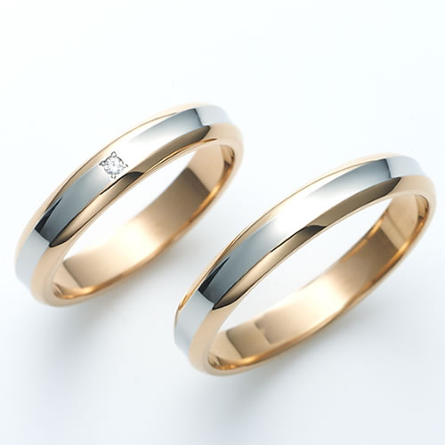 Argollas Matrimonio Oro Blanco y Oro Amarillo 18k y diamante – Joyas