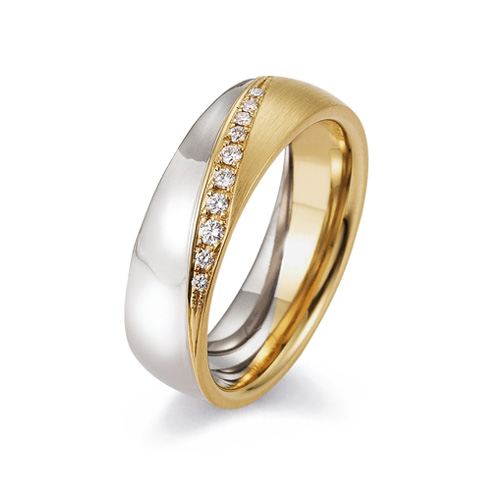 carga formato Culpable Argollas Matrimonio Inglesas Oro blanco y amarillo con 10 diamantes –  Bongain Joyas